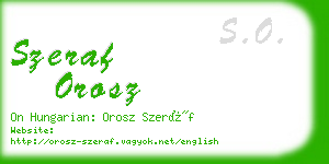 szeraf orosz business card